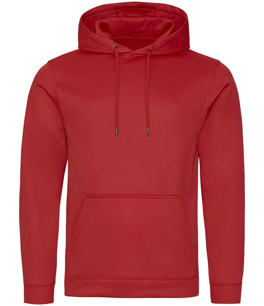 Just Hoods AWDis Sports Polyester Hoodie Fire Red