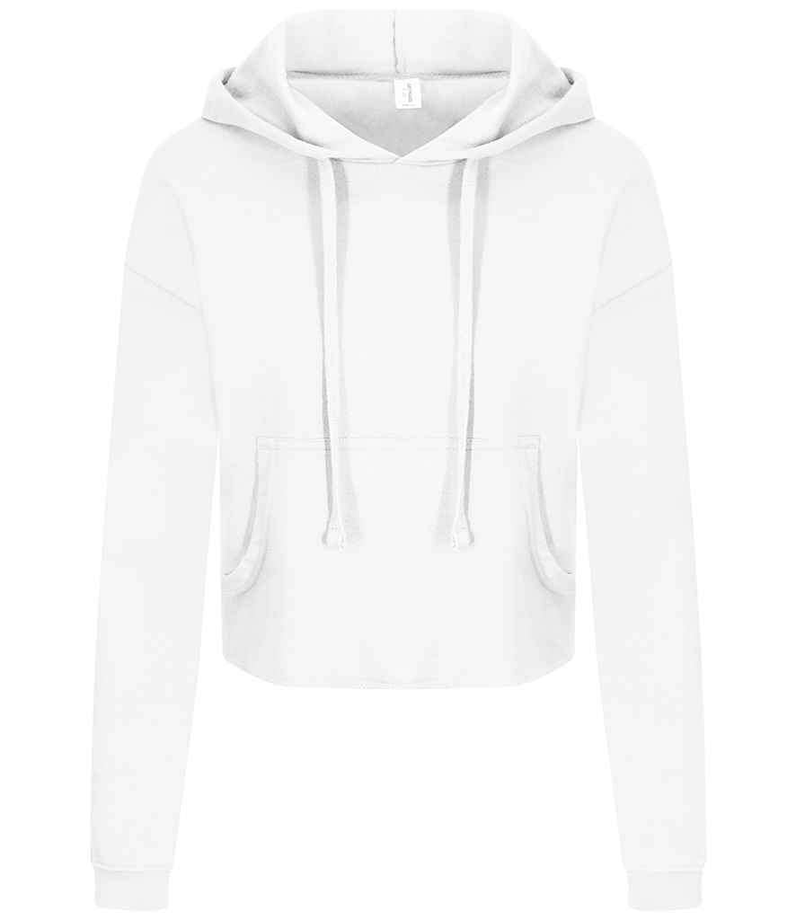 AWDis Ladies Cropped Hoodie in Arctic White