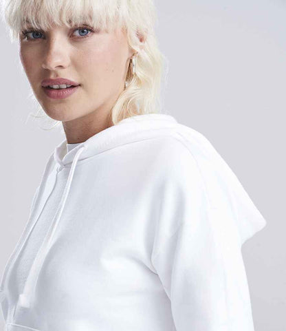 Just Hoods AWDis Ladies Cropped Hoodie Arctic White