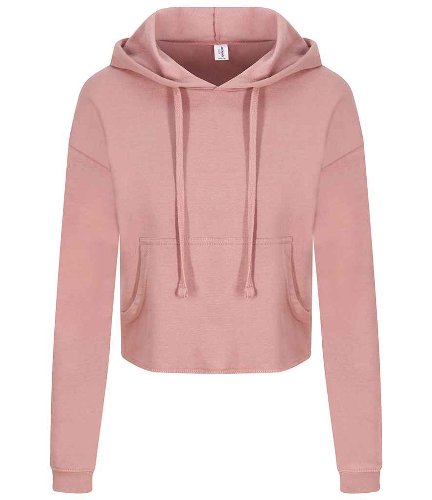 Just Hoods AWDis Ladies Cropped Hoodie Dusty Pink