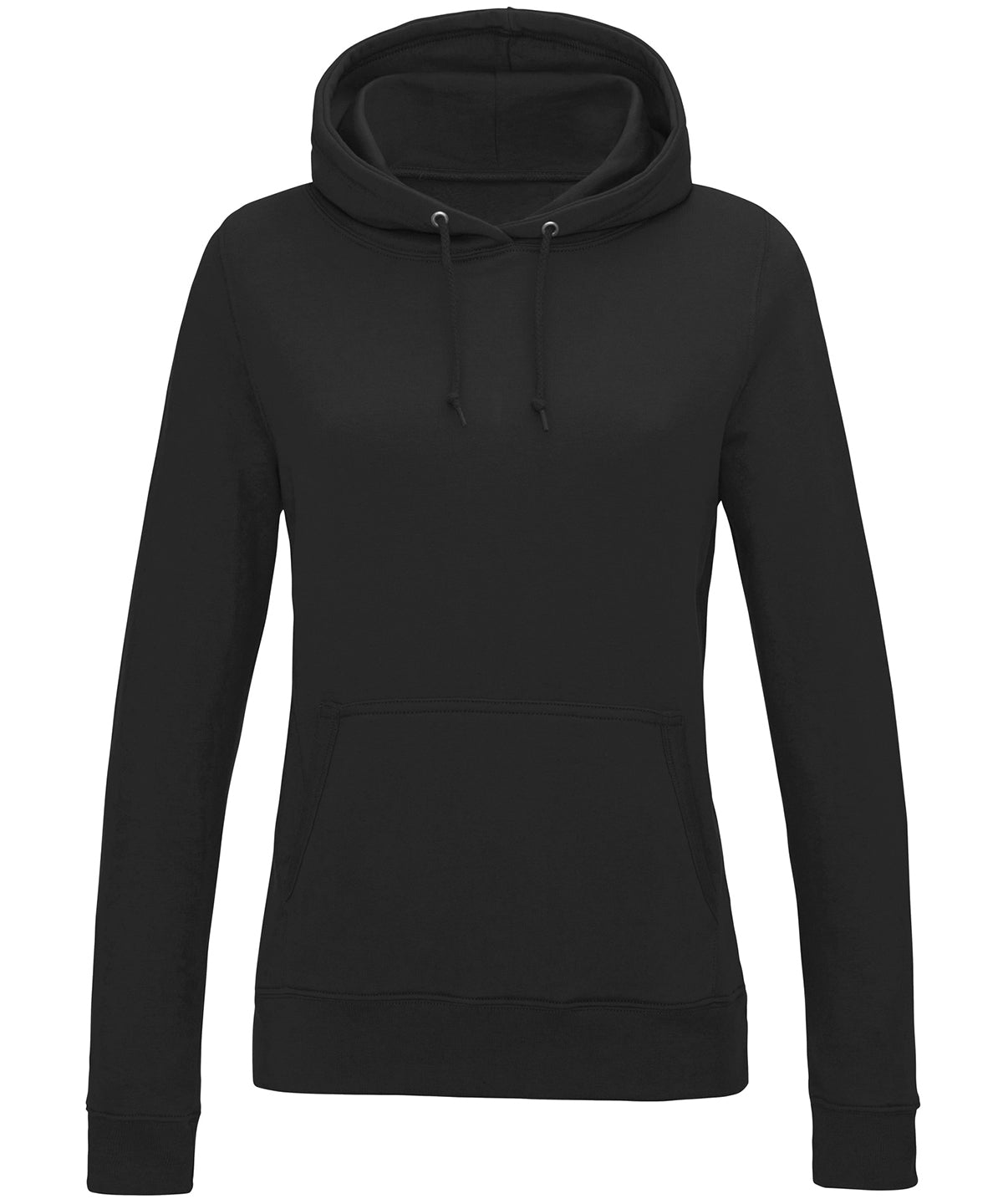 Just Hoods Women's College Hoodie Black Smoke