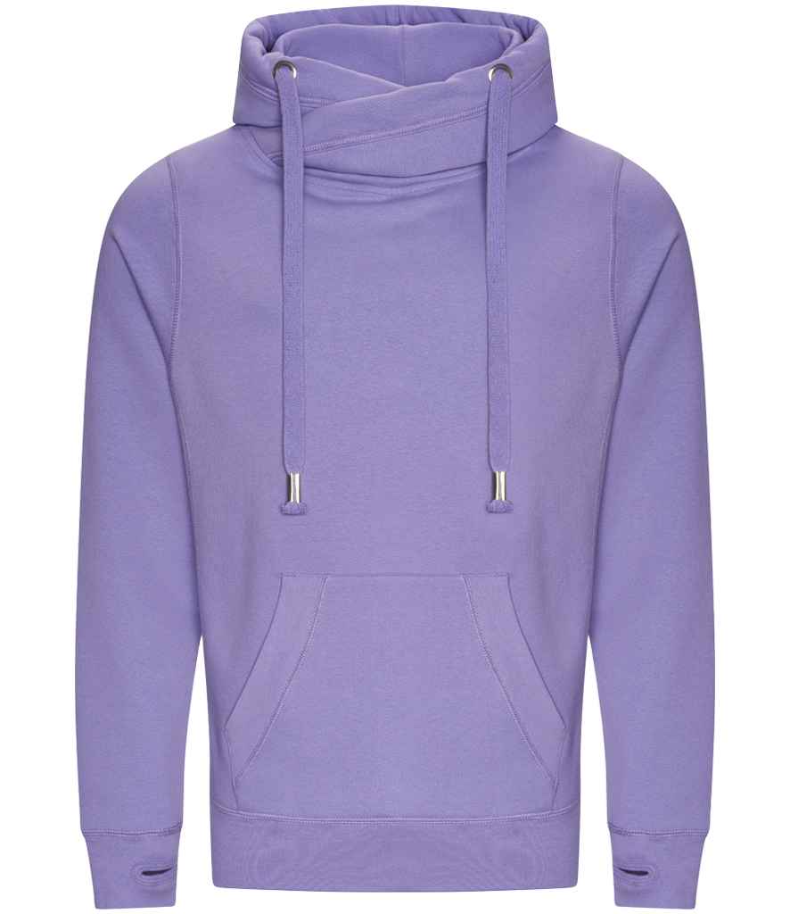 Just Hoods AWDis Cross Neck Hoodie Digital Lavender