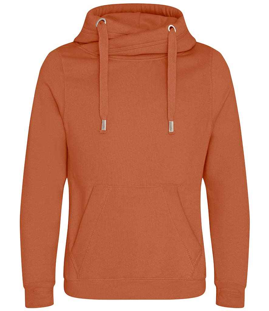 Just Hoods AWDis Cross Neck Hoodie Ginger Biscuit