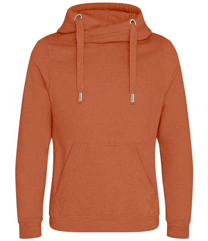 Just Hoods AWDis Cross Neck Hoodie Ginger Biscuit