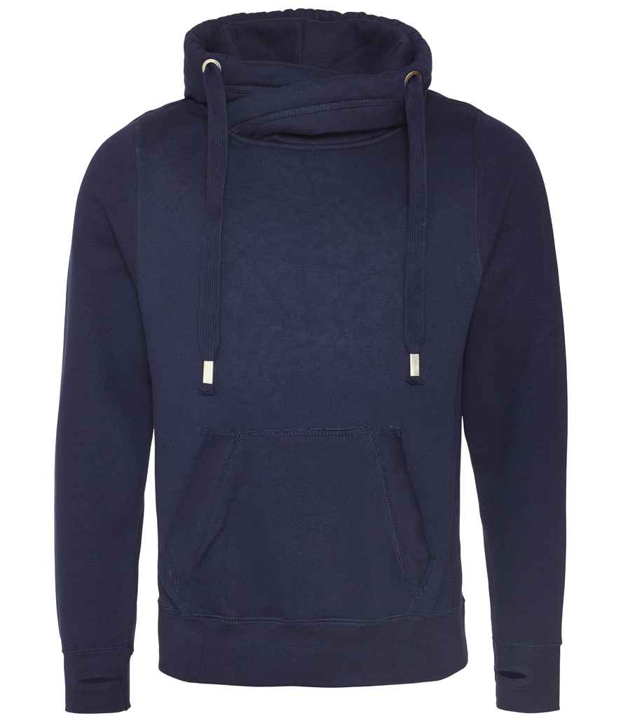 Just Hoods AWDis Cross Neck Hoodie Oxford Navy