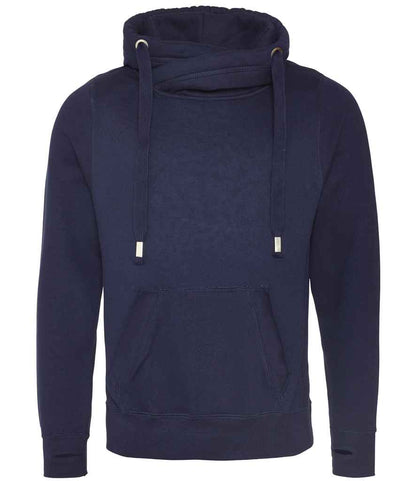 Just Hoods AWDis Cross Neck Hoodie Oxford Navy