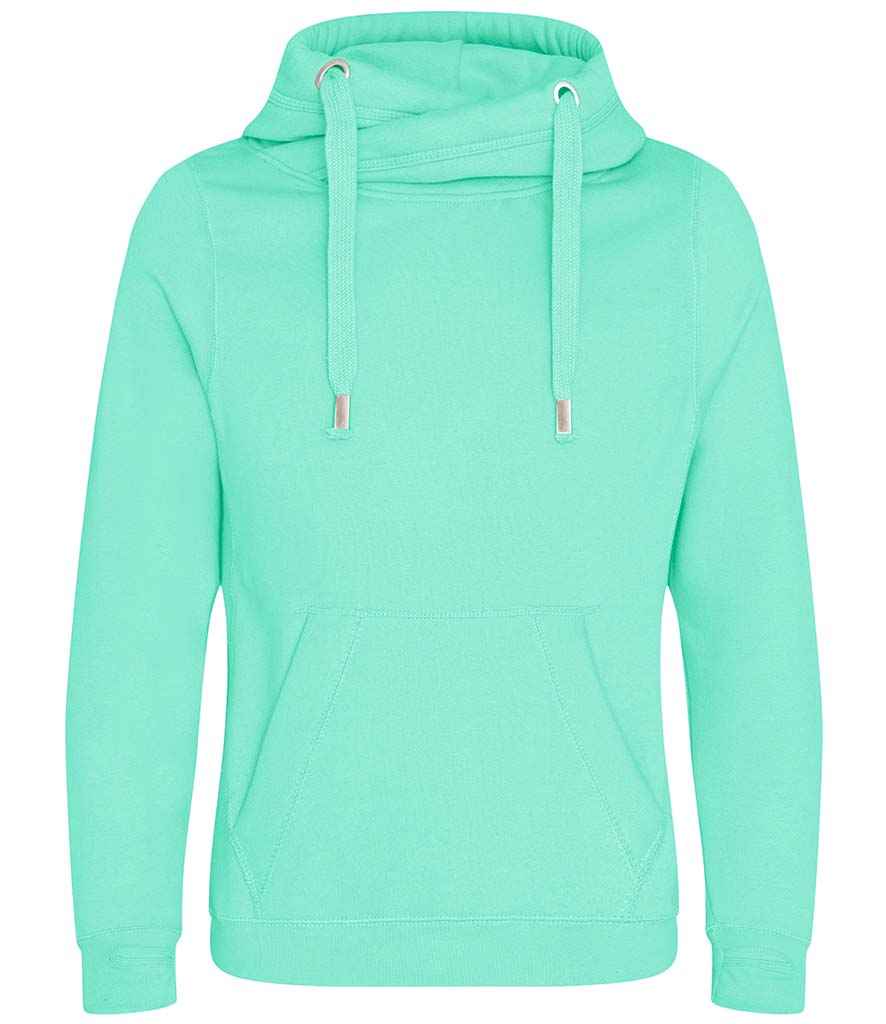 Just Hoods AWDis Cross Neck Hoodie Peppermint