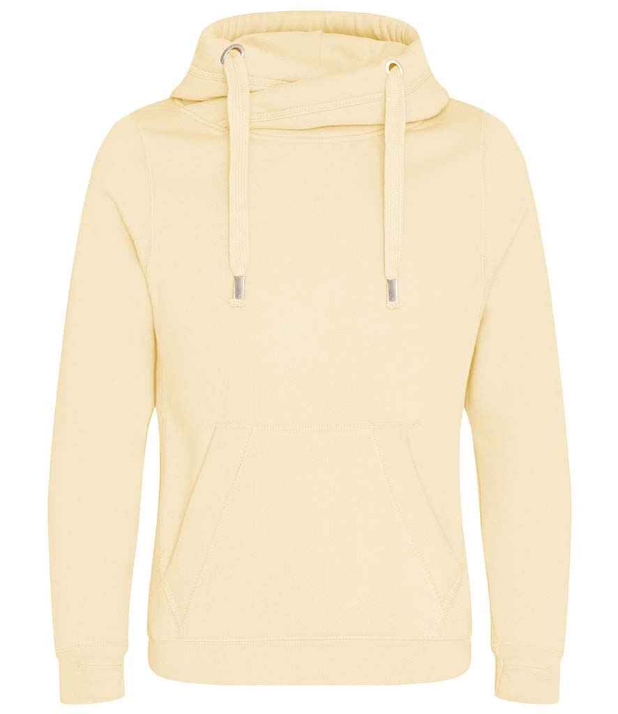Just Hoods AWDis Cross Neck Hoodie Vanilla Milkshake