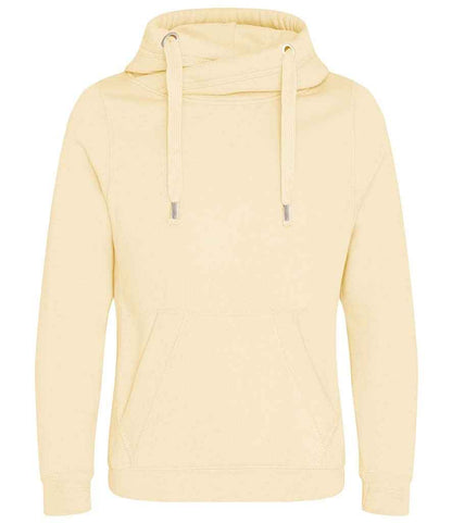 Just Hoods AWDis Cross Neck Hoodie Vanilla Milkshake