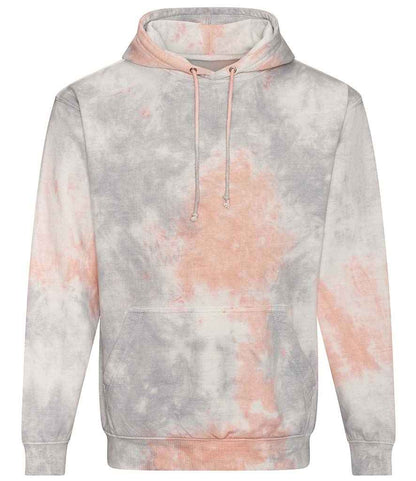 Just Hoods AWDis Tie-Dye Hoodie Grey Pink Marble