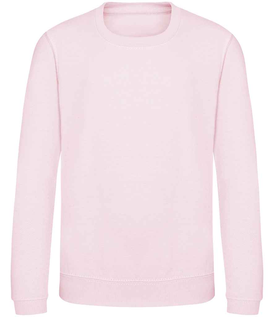 Just Hoods AWDis Kids Sweatshirt Baby Pink
