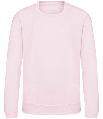Just Hoods AWDis Kids Sweatshirt Baby Pink