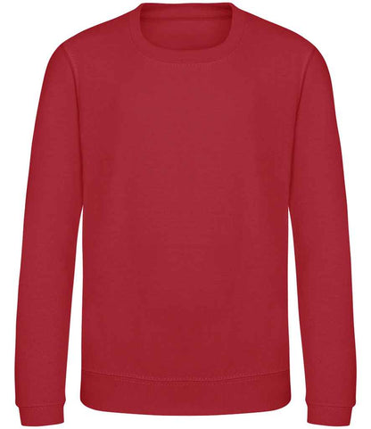 Just Hoods AWDis Kids Sweatshirt Fire Red
