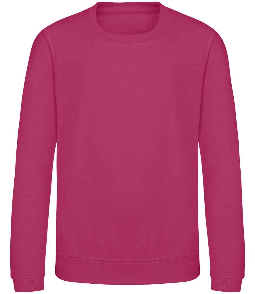 Just Hoods AWDis Kids Sweatshirt Hot Pink