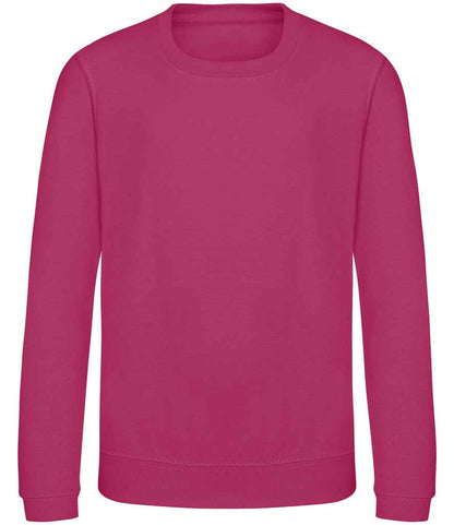Just Hoods AWDis Kids Sweatshirt Hot Pink