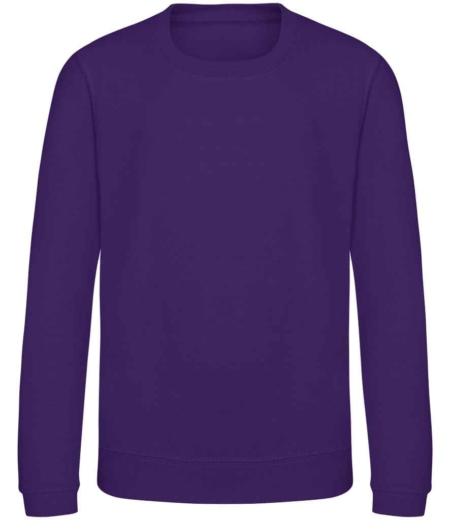 Just Hoods AWDis Kids Sweatshirt Purple