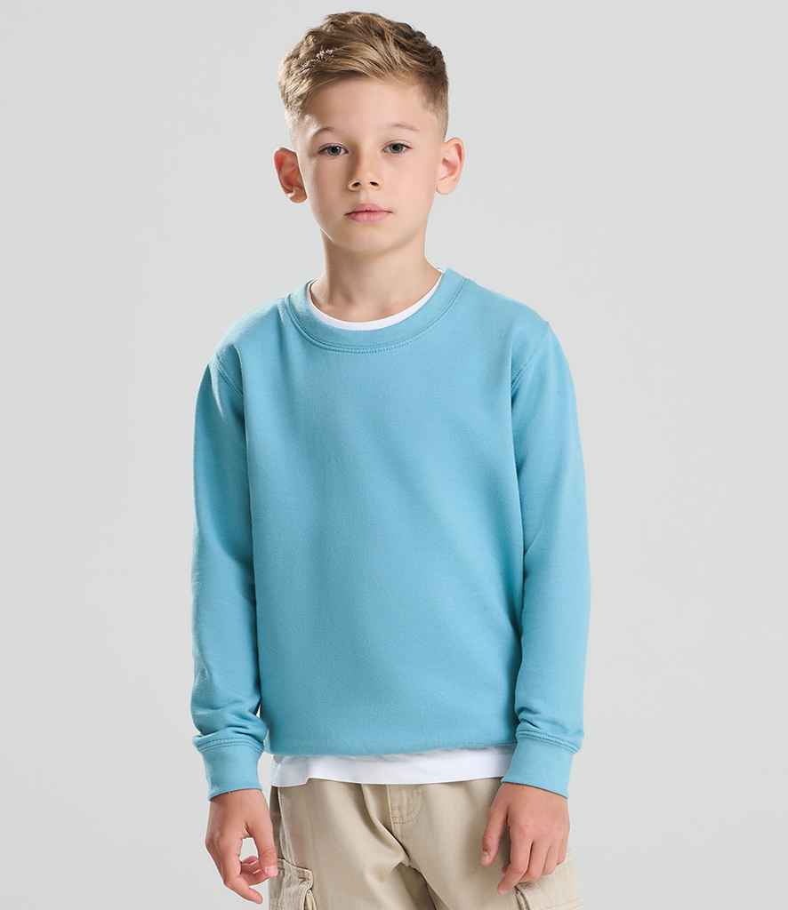 Just Hoods AWDis Kids Sweatshirt Seafoam
