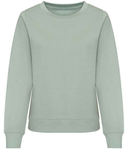 Just Hoods AWDis Ladies Sweatshirt Dusty Green