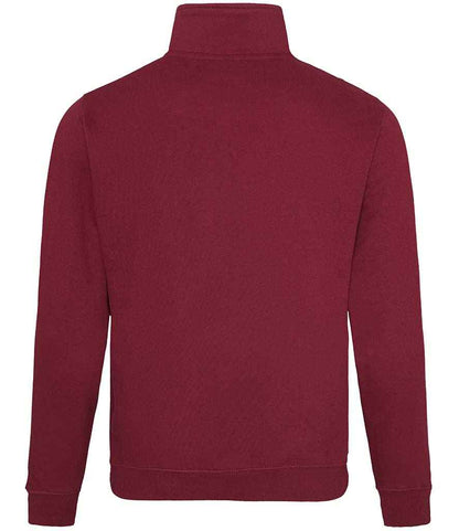 Just Hoods AWDis Sophomore Zip Neck Sweatshirt Burgundy