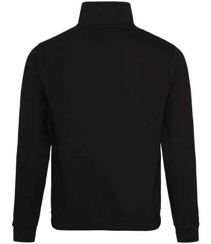 Just Hoods AWDis Sophomore Zip Neck Sweatshirt Deep Black