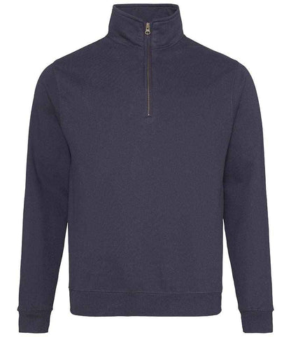 AWDis Sophomore Zip Neck Sweatshirt in New French Navy