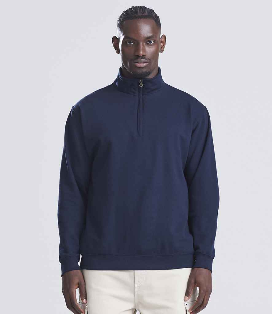 Just Hoods AWDis Sophomore Zip Neck Sweatshirt
