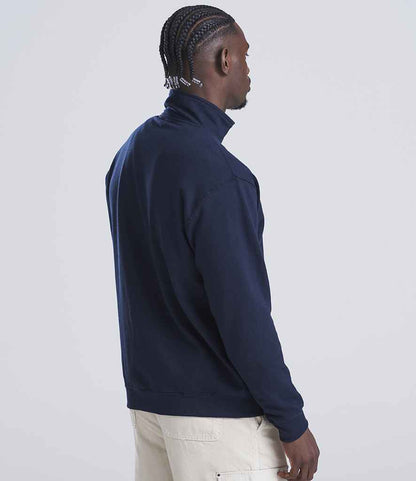 Just Hoods AWDis Sophomore Zip Neck Sweatshirt New French Navy