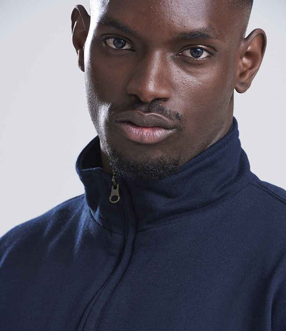 Just Hoods AWDis Sophomore Zip Neck Sweatshirt New French Navy
