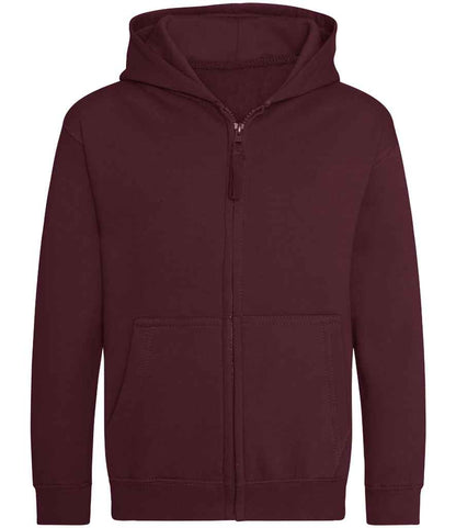 Just Hoods AWDis Kids Zoodie Burgundy
