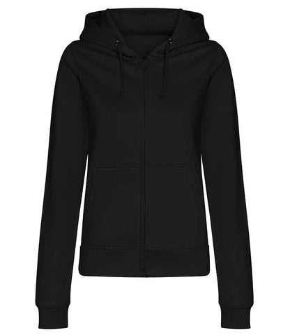 Just Hoods AWDis Ladies College Zoodie Deep Black