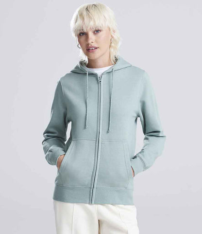 Just Hoods AWDis Ladies College Zoodie Dusty Green