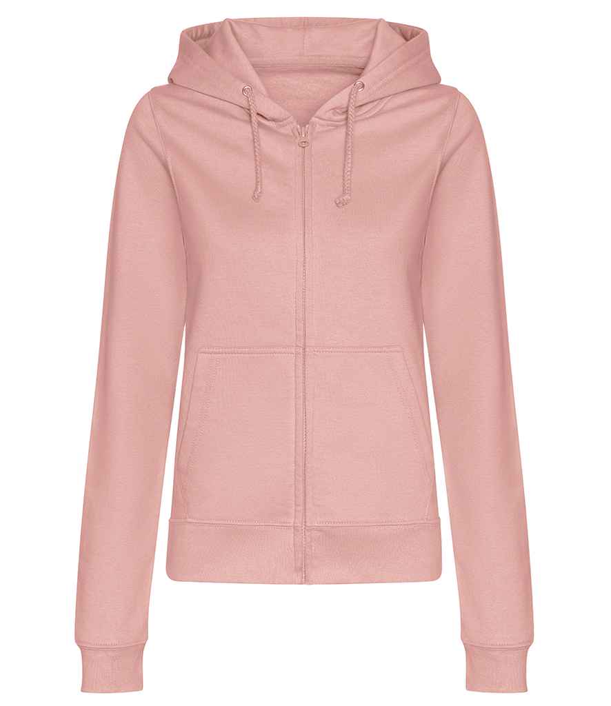 Just Hoods AWDis Ladies College Zoodie Dusty Pink