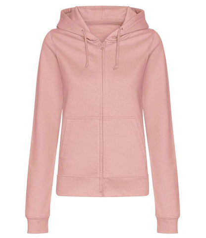 Just Hoods AWDis Ladies College Zoodie Dusty Pink