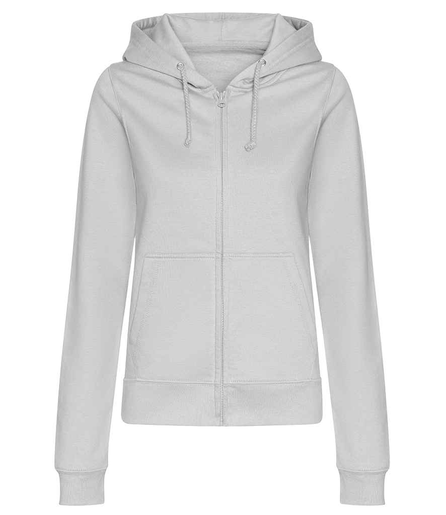 Just Hoods AWDis Ladies College Zoodie Heather Grey