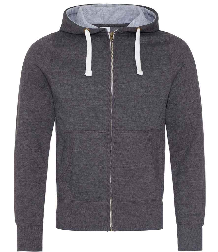 Just Hoods AWDis Chunky Zoodie Charcoal