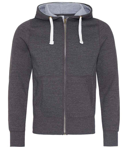 Just Hoods AWDis Chunky Zoodie Charcoal