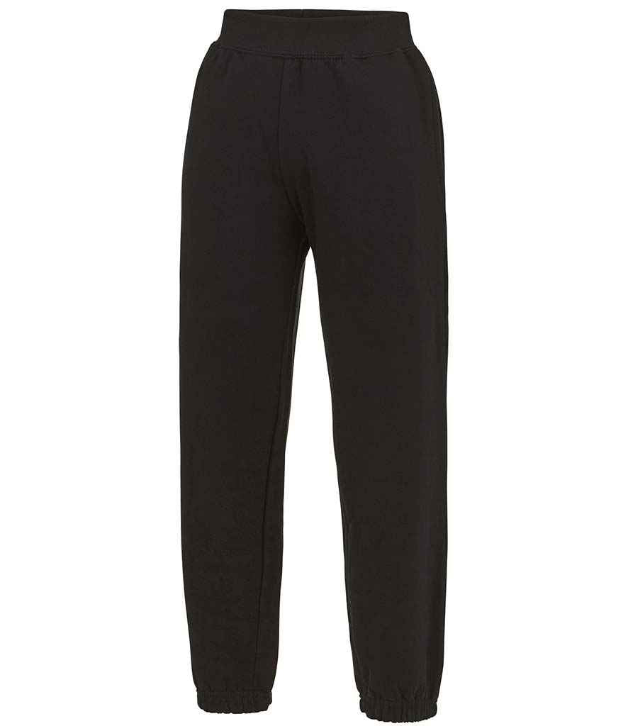 AWDis Kids Cuffed Jog Pants in Jet Black