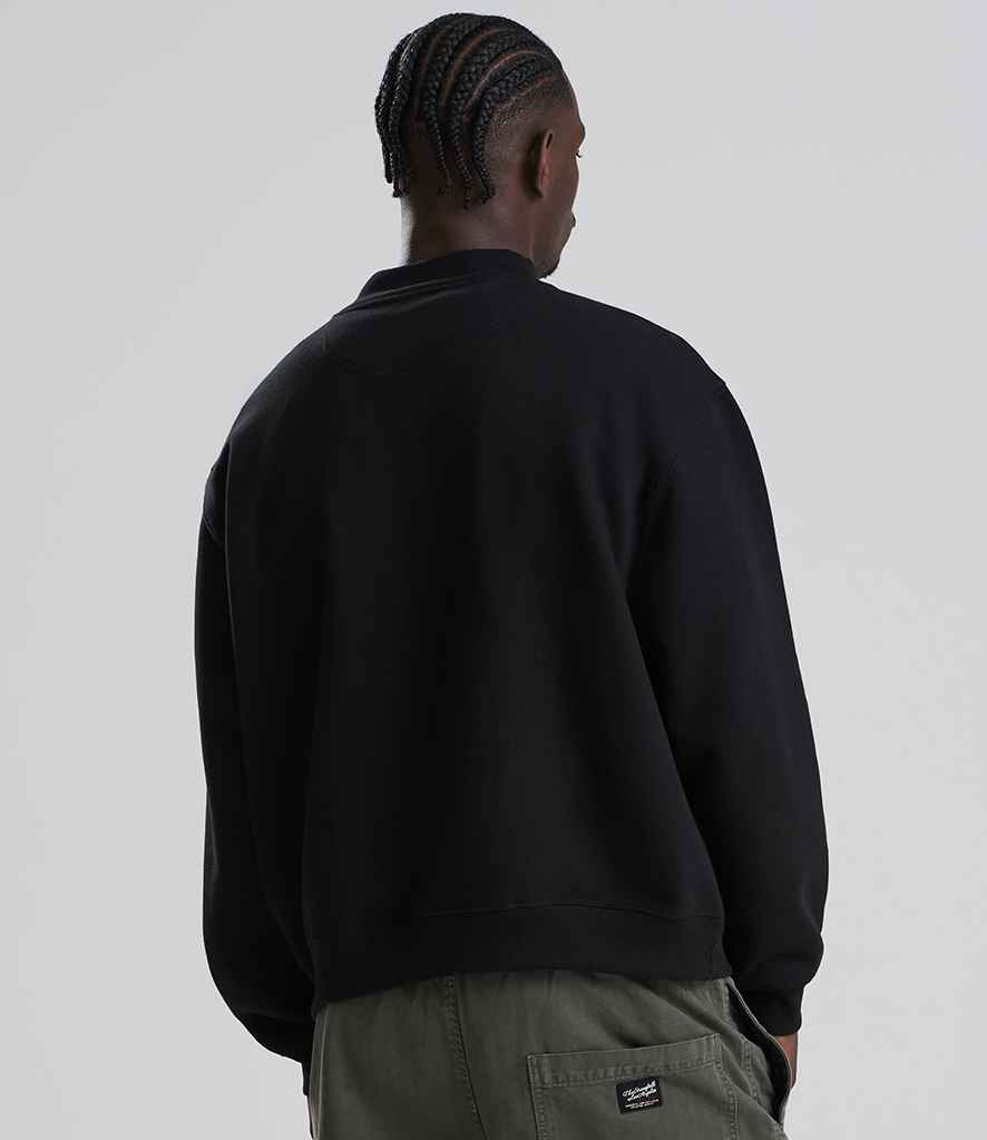 Just Hoods AWDis Signature Heavyweight Bomber Sweat Jacket Deep Black