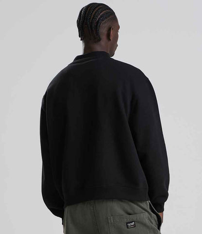 Just Hoods AWDis Signature Heavyweight Bomber Sweat Jacket Deep Black