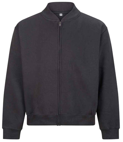 Just Hoods AWDis Signature Heavyweight Bomber Sweat Jacket Solid Charcoal