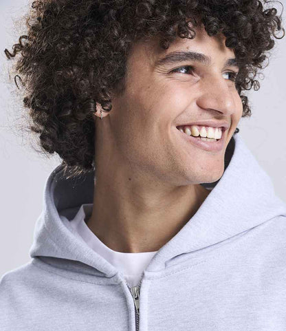 Just Hoods AWDis Signature Heavyweight Zoodie Heather Grey