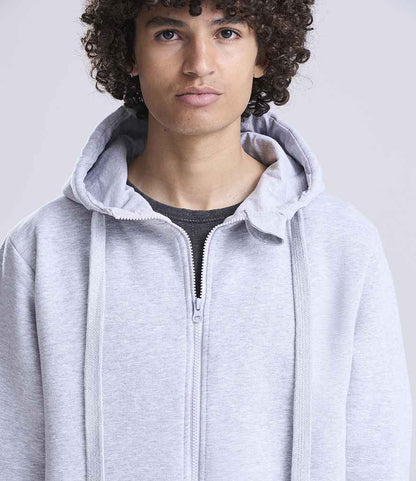 Just Hoods AWDis Graduate Heavyweight Zoodie Heather Grey
