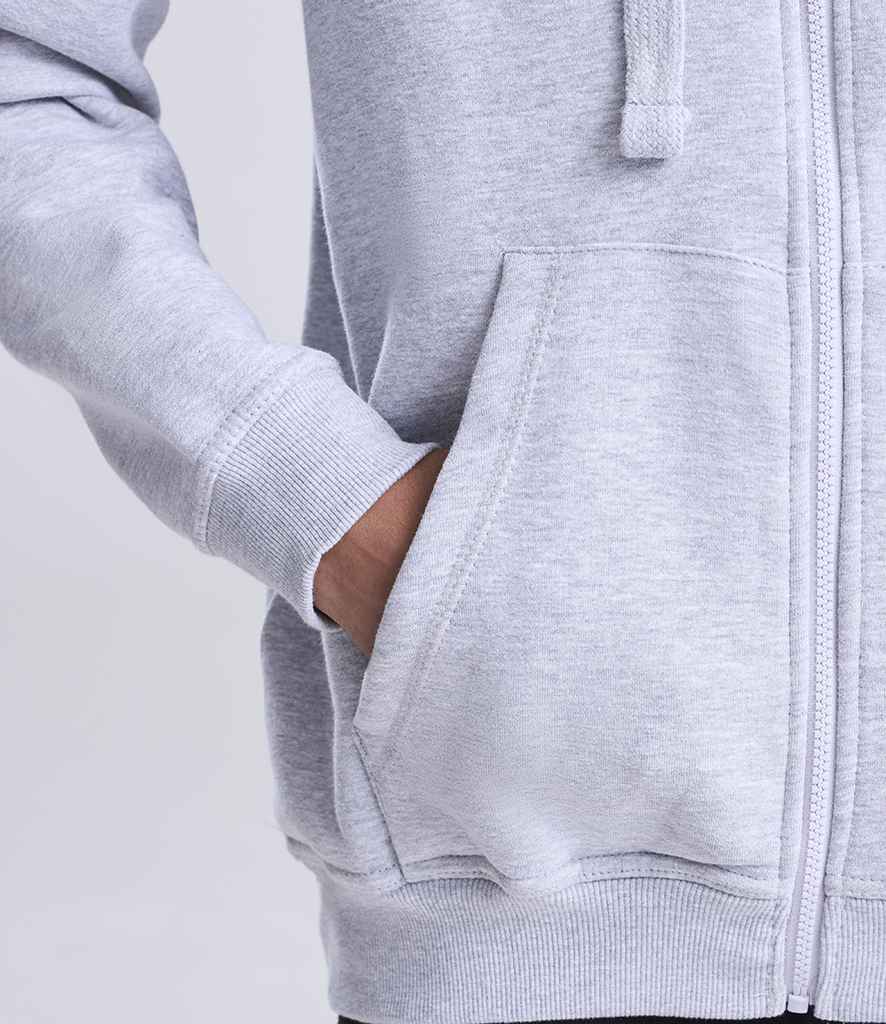 Just Hoods AWDis Graduate Heavyweight Zoodie Heather Grey
