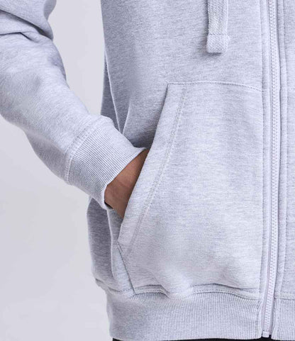 Just Hoods AWDis Graduate Heavyweight Zoodie Heather Grey