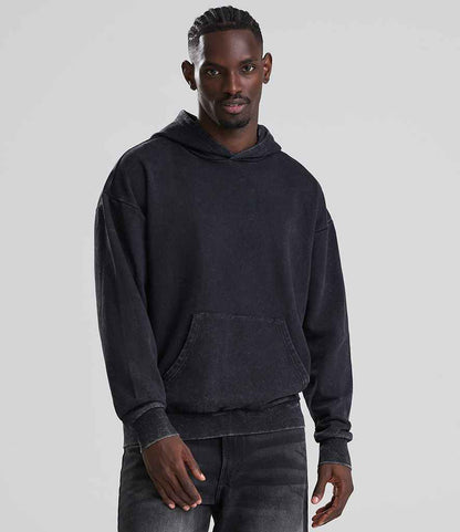 Just Hoods AWDis Vintage Washed Hoodie Washed Black