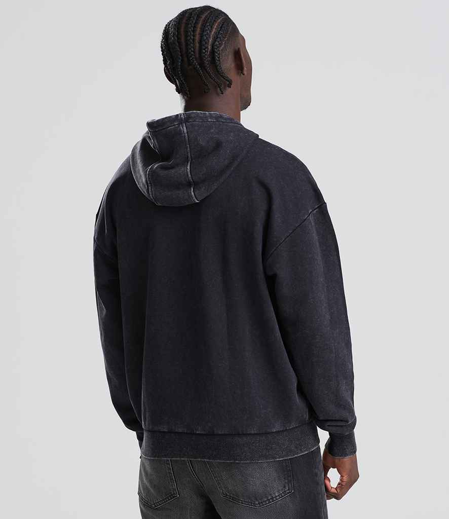 Just Hoods AWDis Vintage Washed Hoodie Washed Black