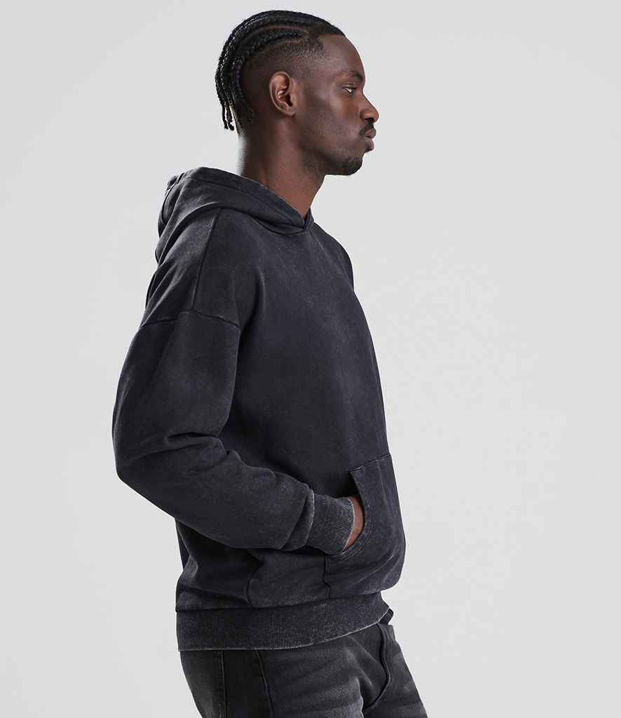Just Hoods AWDis Vintage Washed Hoodie Washed Black
