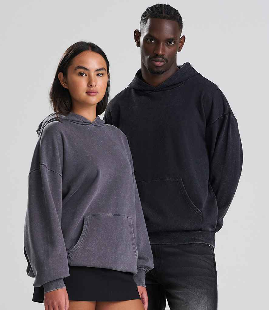 Just Hoods AWDis Vintage Washed Hoodie Washed Grey