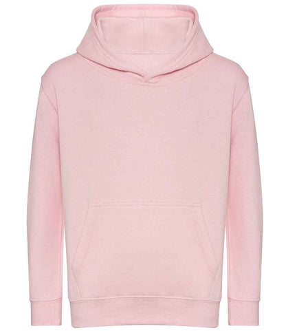 Just Hoods AWDis Kids Organic Hoodie Baby Pink