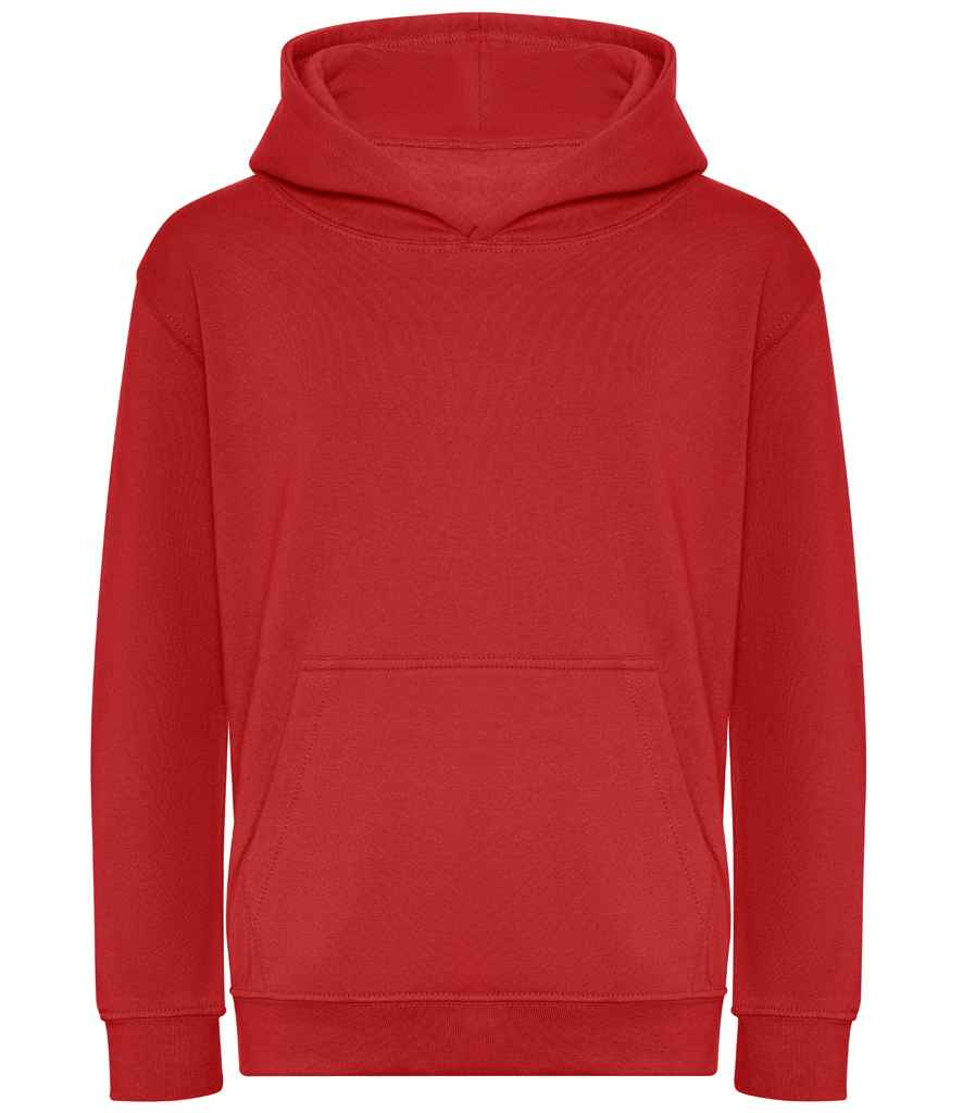 Just Hoods AWDis Kids Organic Hoodie Fire Red